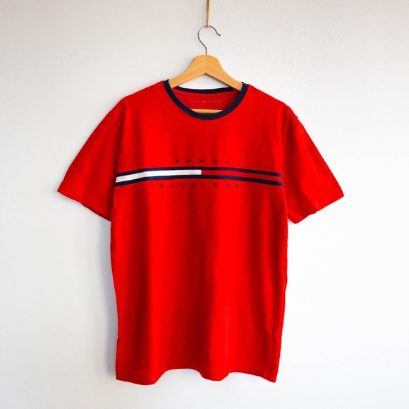 Tommy Hilfiger Red Logo Tee - Picture 1 of 4
